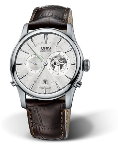 Oris Artelier 01 690 7690 4081-Set LS Kroko Silver 42.00 mm Automatic