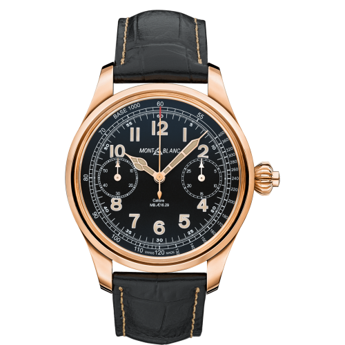 Montblanc 1858 112637 Black 44.00 mm Handwound