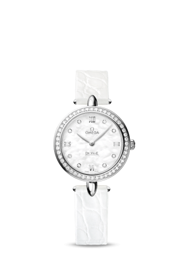 Omega De Ville 424.18.27.60.55.001 White 27.40 mm Quartz