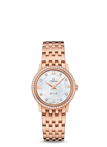 Omega De Ville 424.55.27.60.55.002 White 27.50 mm Quartz