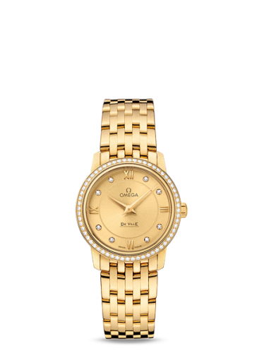 Omega De Ville 424.55.27.60.58.001 Champagne 27.40 mm Quartz