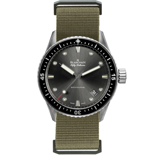 Blancpain Fifty Fathoms 5000-1110-NAKA Grey 43.00 mm Automatic