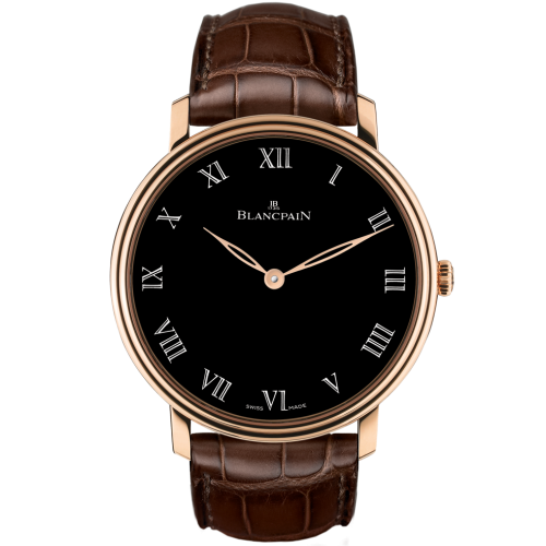 Blancpain Villeret 6615-3637-55B Black 45.00 mm Handwound
