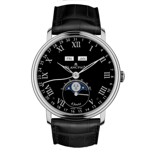 Blancpain Villeret 6639-3437-55B Black 42.00 mm Automatic