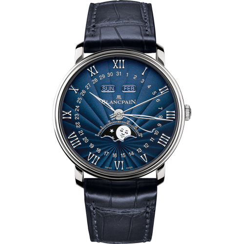 Blancpain Villeret 6654-1529-55B Blue 40.00 mm Automatic