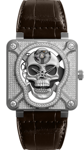 Bell & Ross BR-01 BR01-SKULL-SK-FLD Silver 46.00 mm Handwound