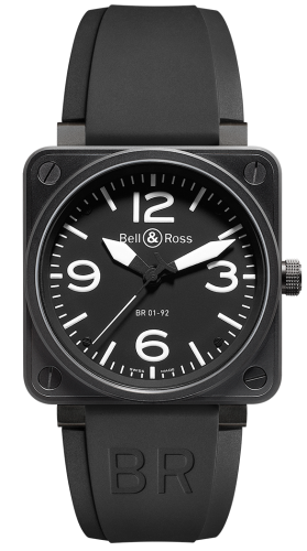 Bell & Ross BR-01 BR0192-BL-CA Black 46.00 mm Automatic