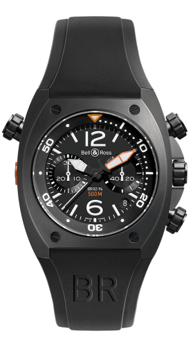 Bell & Ross Marine BR02-CHR-BL-CA Black 44.00 mm Automatic