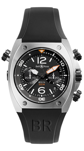 Bell & Ross Marine BR02-CHR-BL-ST Black 44.00 mm Automatic
