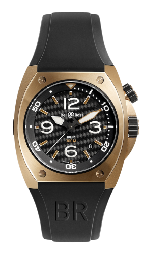 Bell & Ross Marine BR02-PINKGOLD Black 44.00 mm Automatic