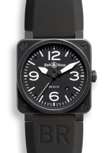 Bell & Ross BR-03 BR0392BLCA Black 42.00 mm Automatic