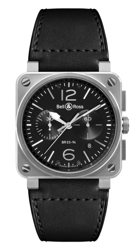 Bell & Ross BR-03 BR0394-BL-SI/SCA Black 42.00 mm Automatic