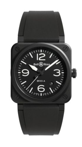Bell & Ross BR-03 BR03A-BL-CE/SRB Black 41.00 mm Automatic