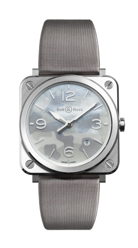 Bell & Ross Instruments BRS-CAMO-ST Grey 39.00 mm Quartz