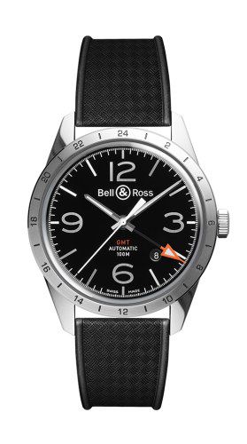 Bell & Ross Vintage BRV123-BL-GMT/SRB Black 42.00 mm Automatic