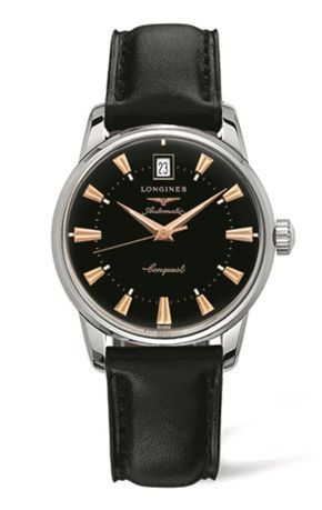 Longines Conquest Heritage L1.611.4.52.2 Black 35.00 mm Automatic
