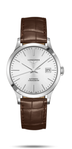 Longines Record L2.820.4.72.2 Silver 38.50 mm Automatic