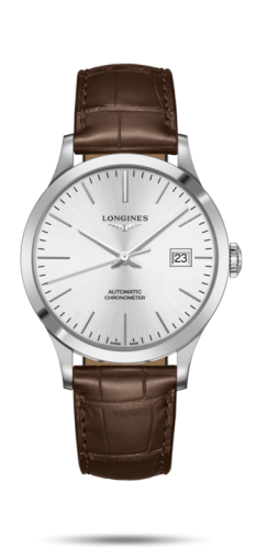 Longines Record L2.821.4.72.2 Silver 40.00 mm Automatic
