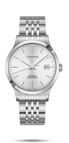 Longines Record L2.821.4.72.6 Silver 40.00 mm Automatic