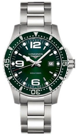 Longines HydroConquest L3.640.4.06.6 Green 39.00 mm Quartz