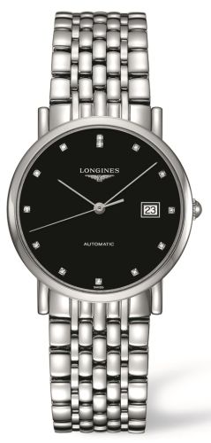 Longines Elegant L4.809.4.57.6 Black 34.50 mm Automatic