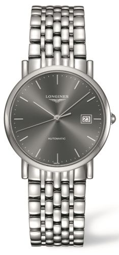 Longines Elegant L4.809.4.72.6 Grey 34.50 mm Automatic